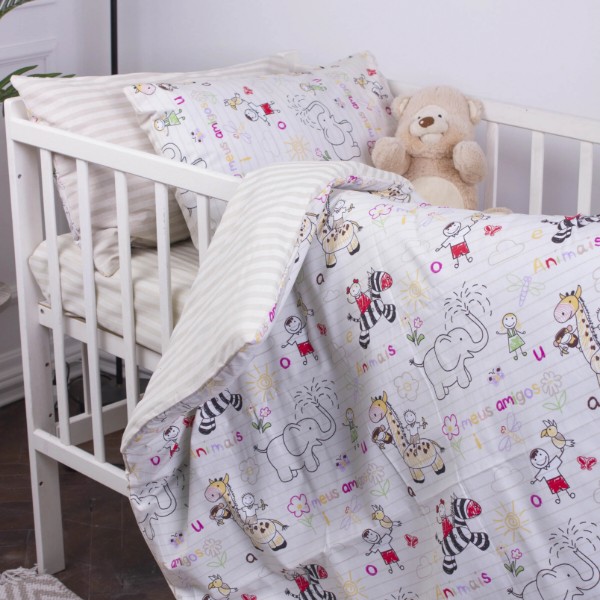 Фото - Комплект постільної білизни MirSon Ranforce Elite Kids Time 19-0001 Animais 143х210 см (2200006979487)